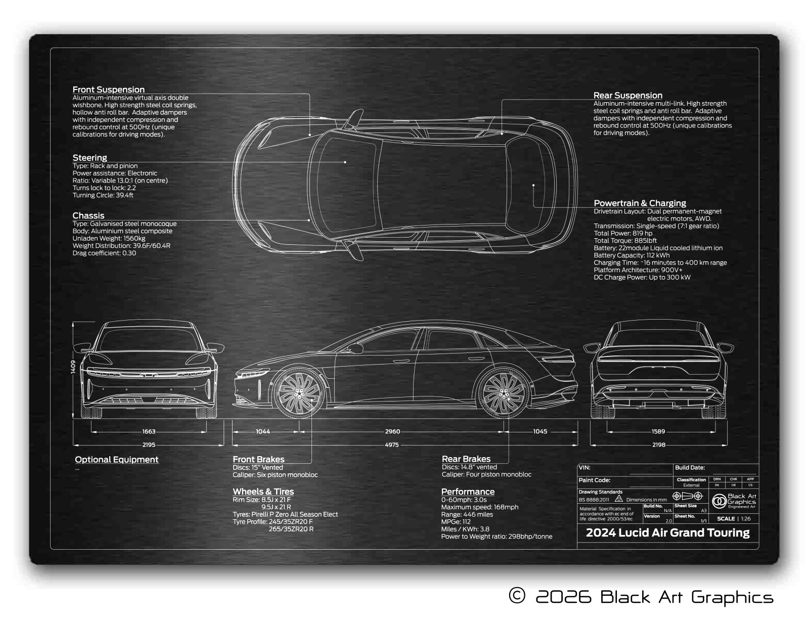 Lucid 2022-2025 Lucid Air Engineered Art - Image 1