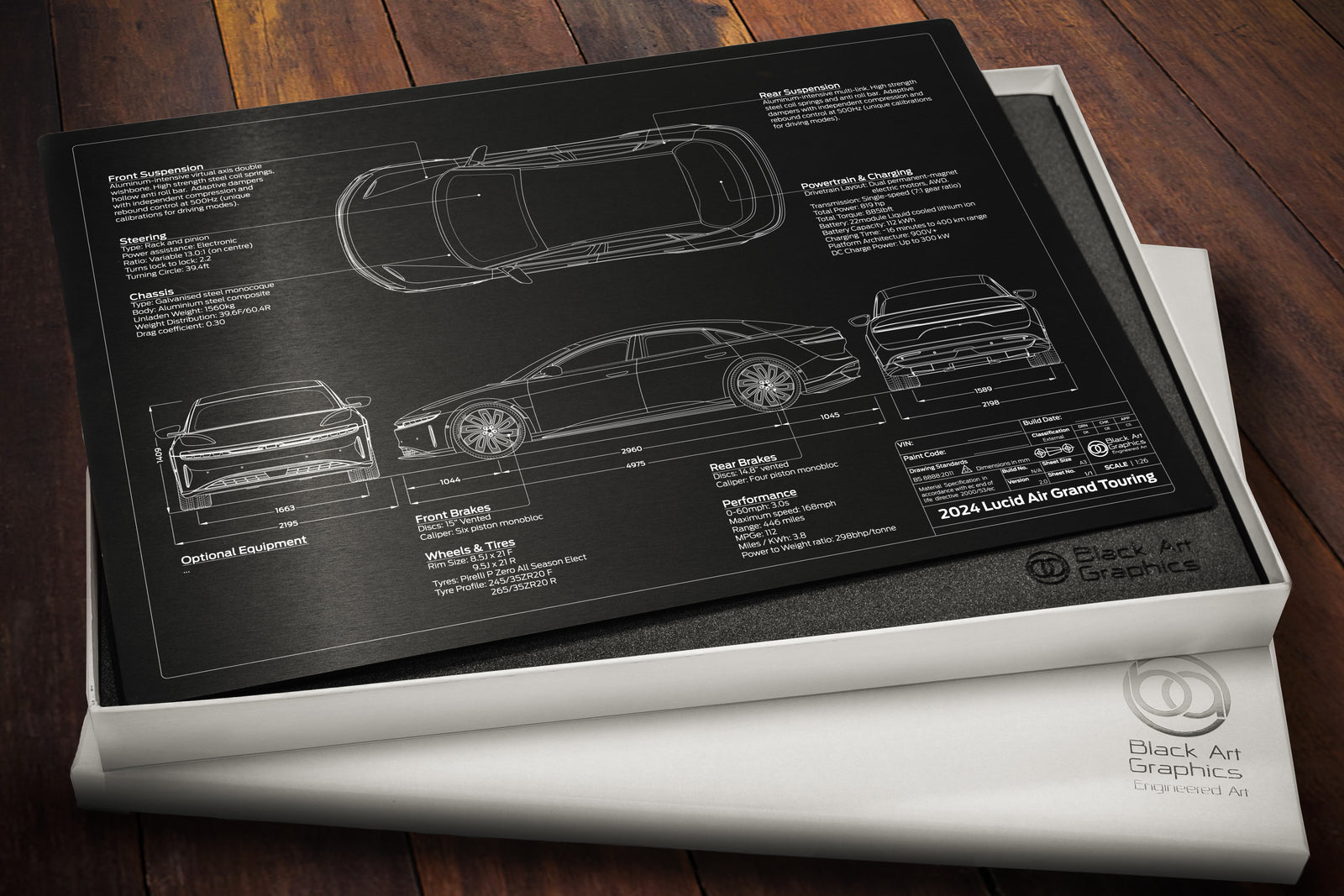 Lucid 2022-2025 Lucid Air Engineered Art detail