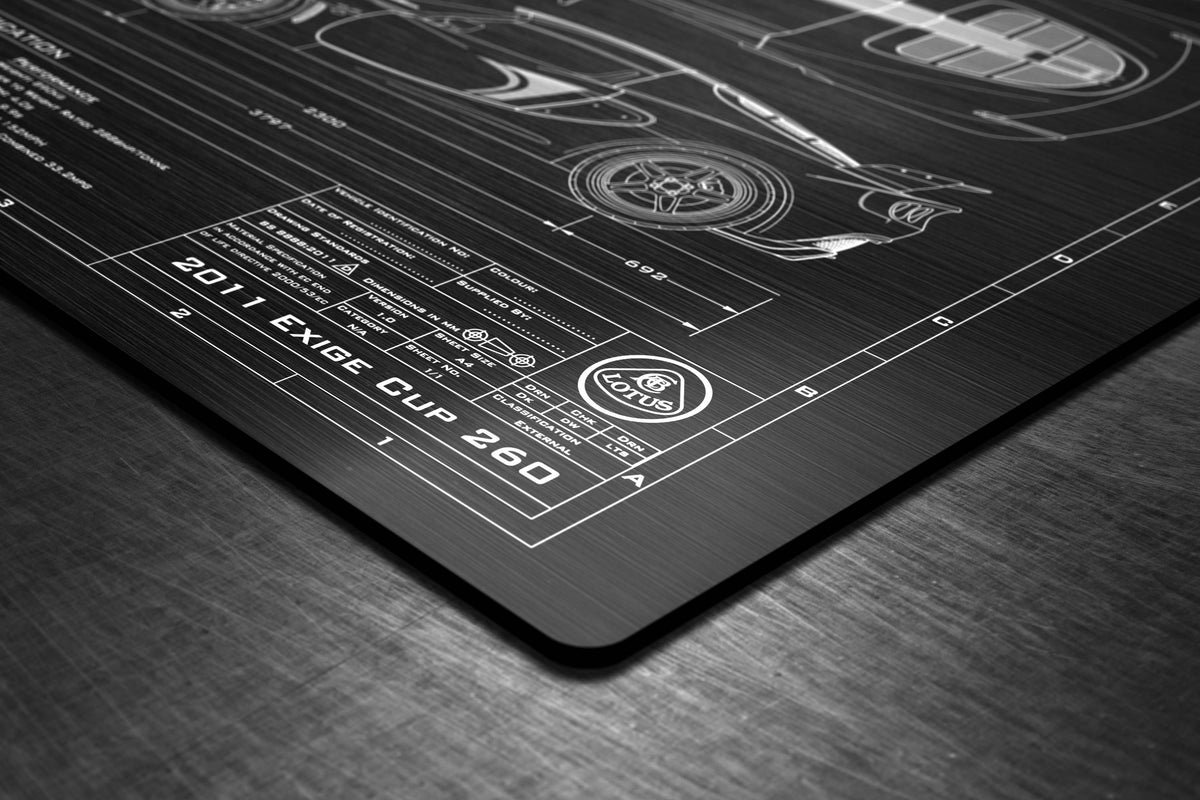 Customised Lotus 2009-2011 Exige Engineered Art plaque