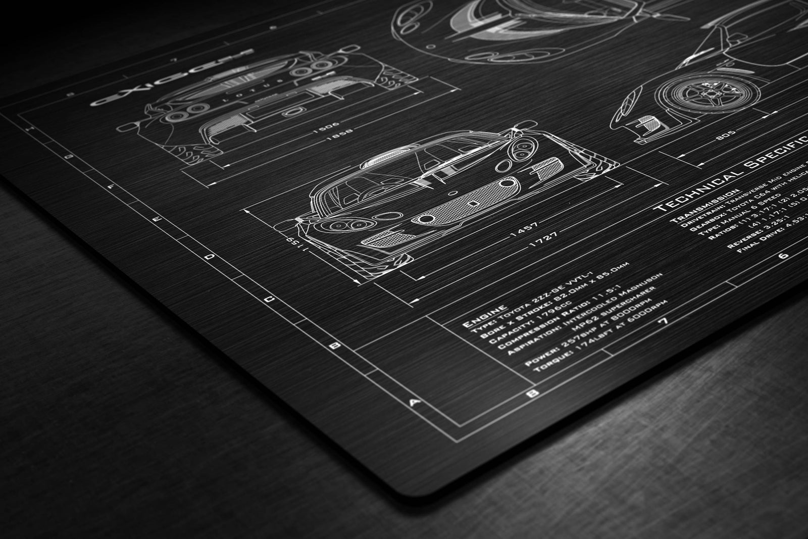 Laser engraved aluminium Engineered Art plaque