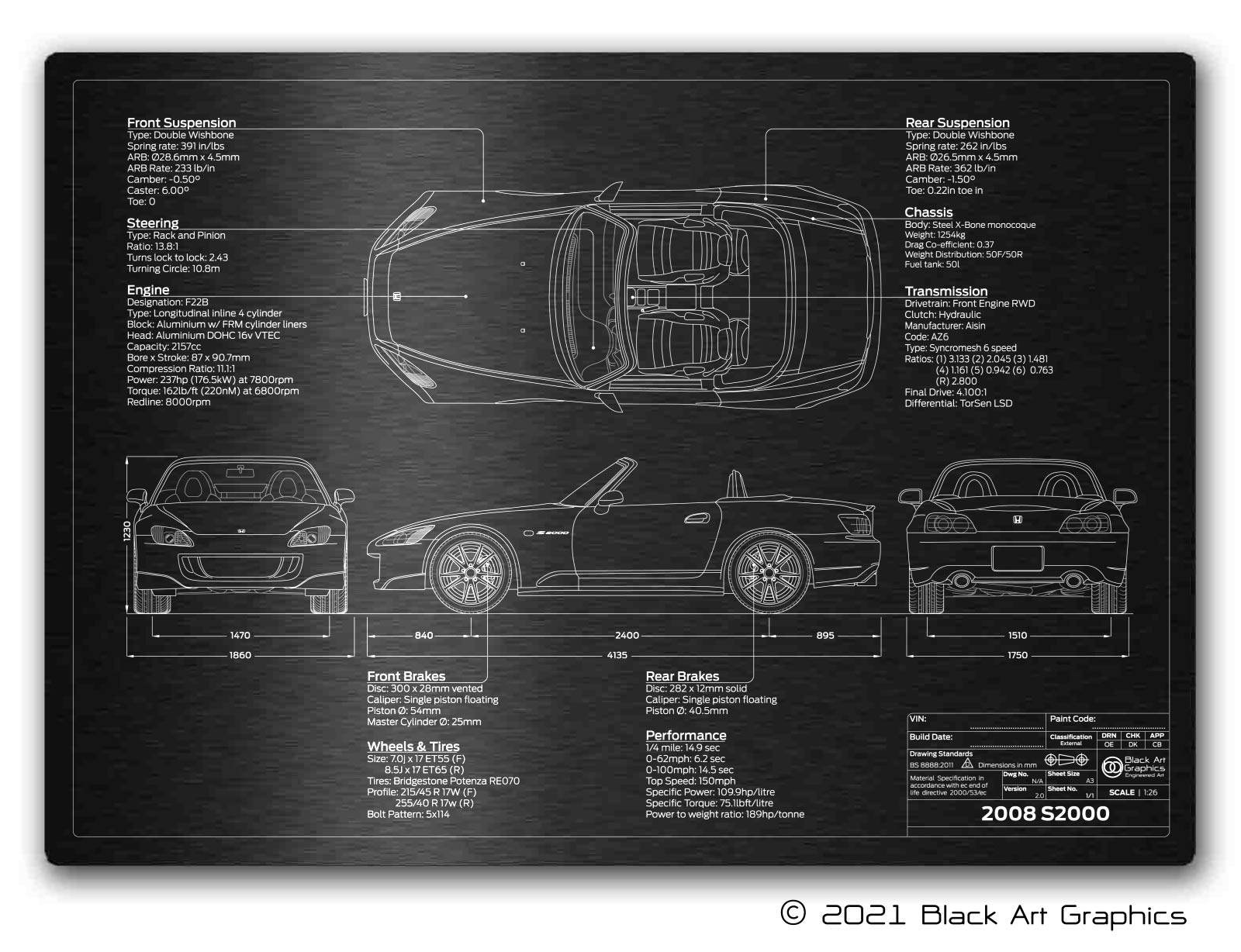 Honda 1999-2010 S2000 Engineered Art - Image 1