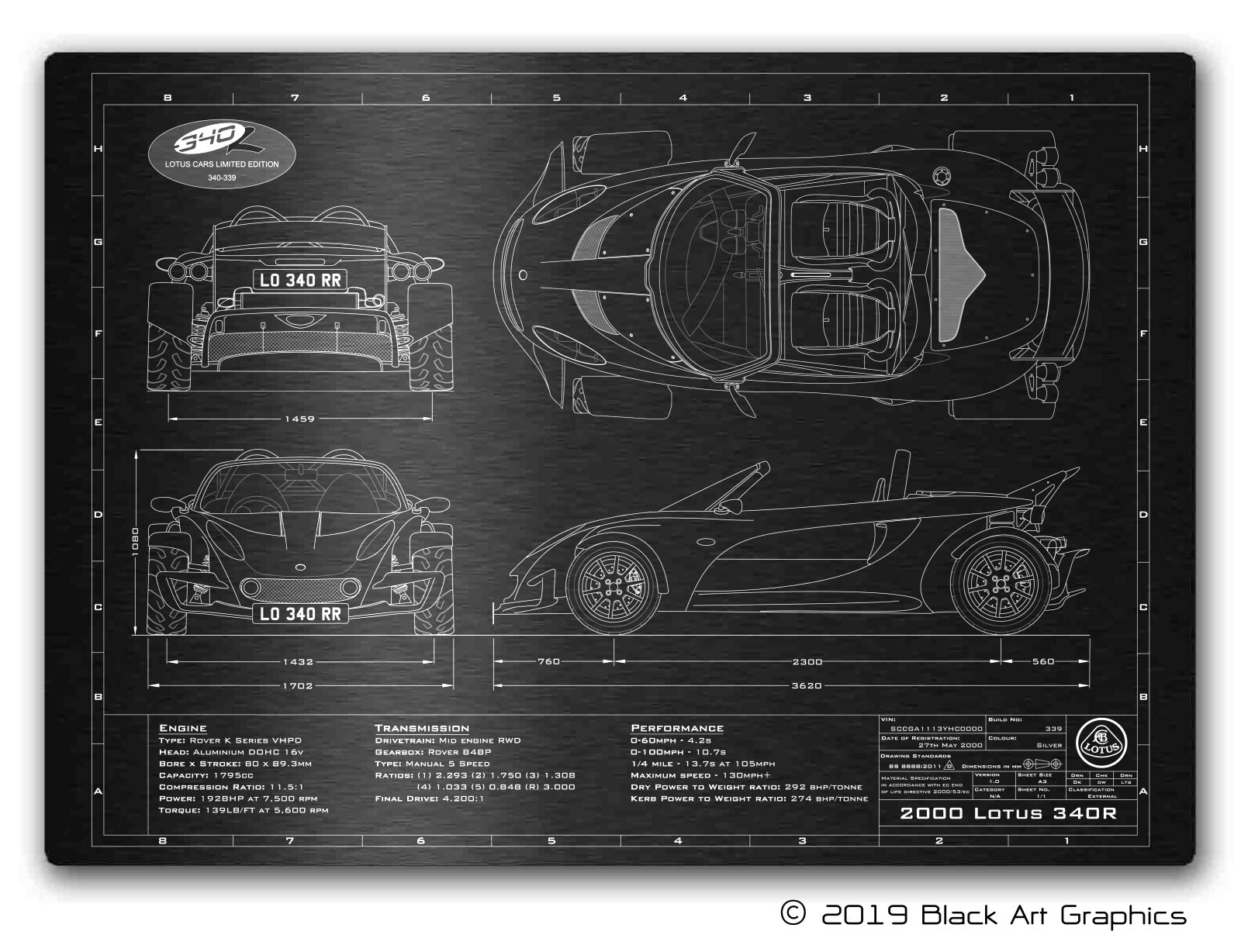 Lotus 1999-2000 340R Engineered Art - Image 1