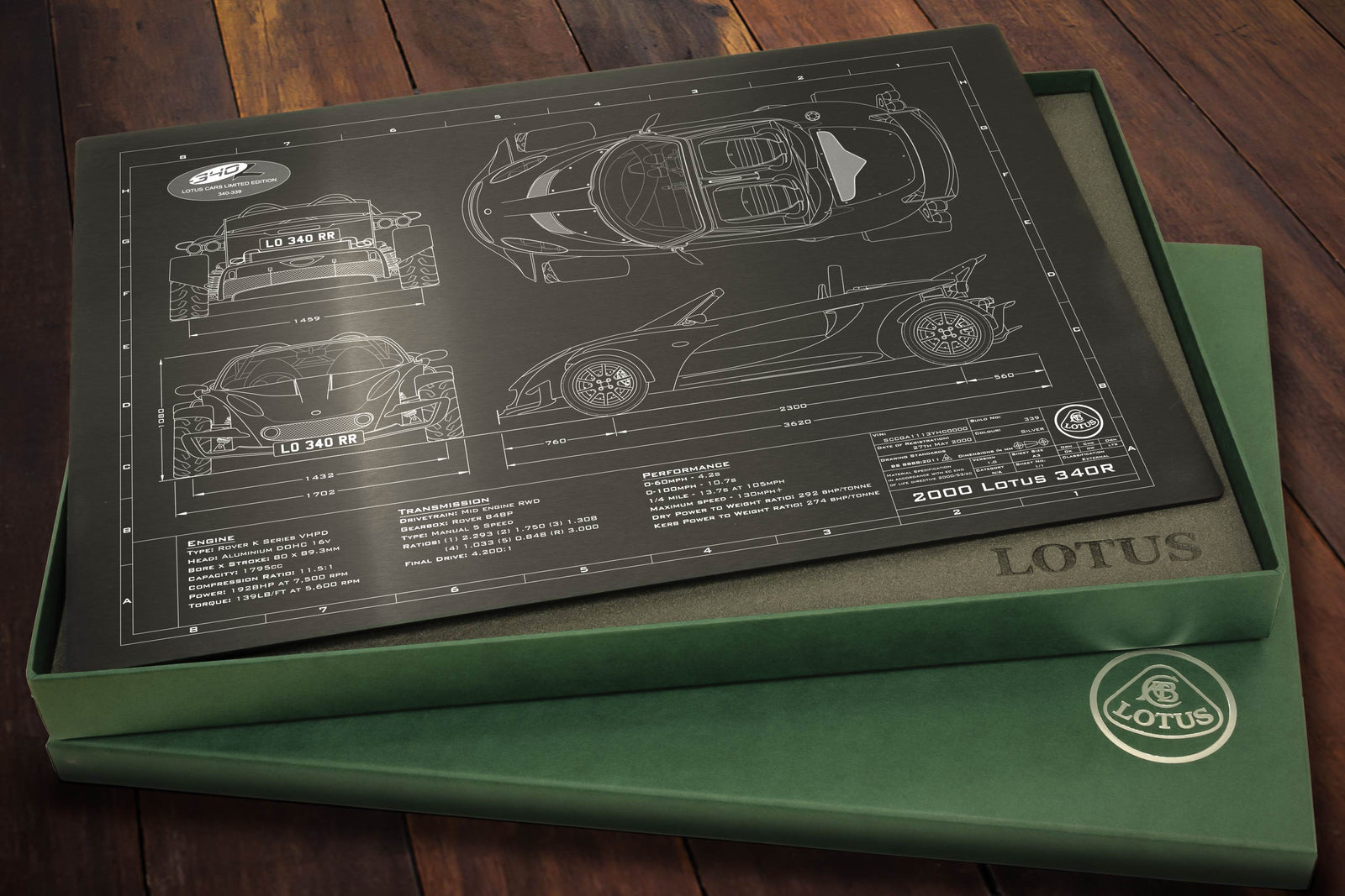 Lotus 1999-2000 340R Engineered Art detail