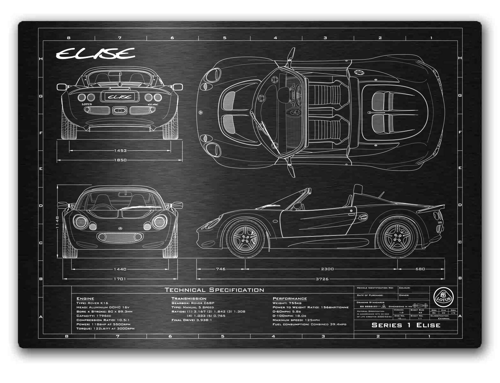 Lotus 1996-2000 Elise Engineered Art - Image 1