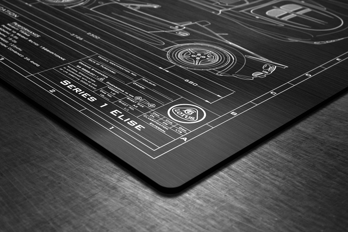 Customised Lotus 1996-2000 Elise Engineered Art plaque