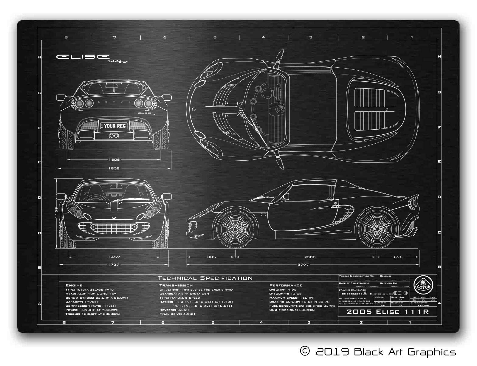 Lotus 2001-2010 Elise Engineered Art - Image 1
