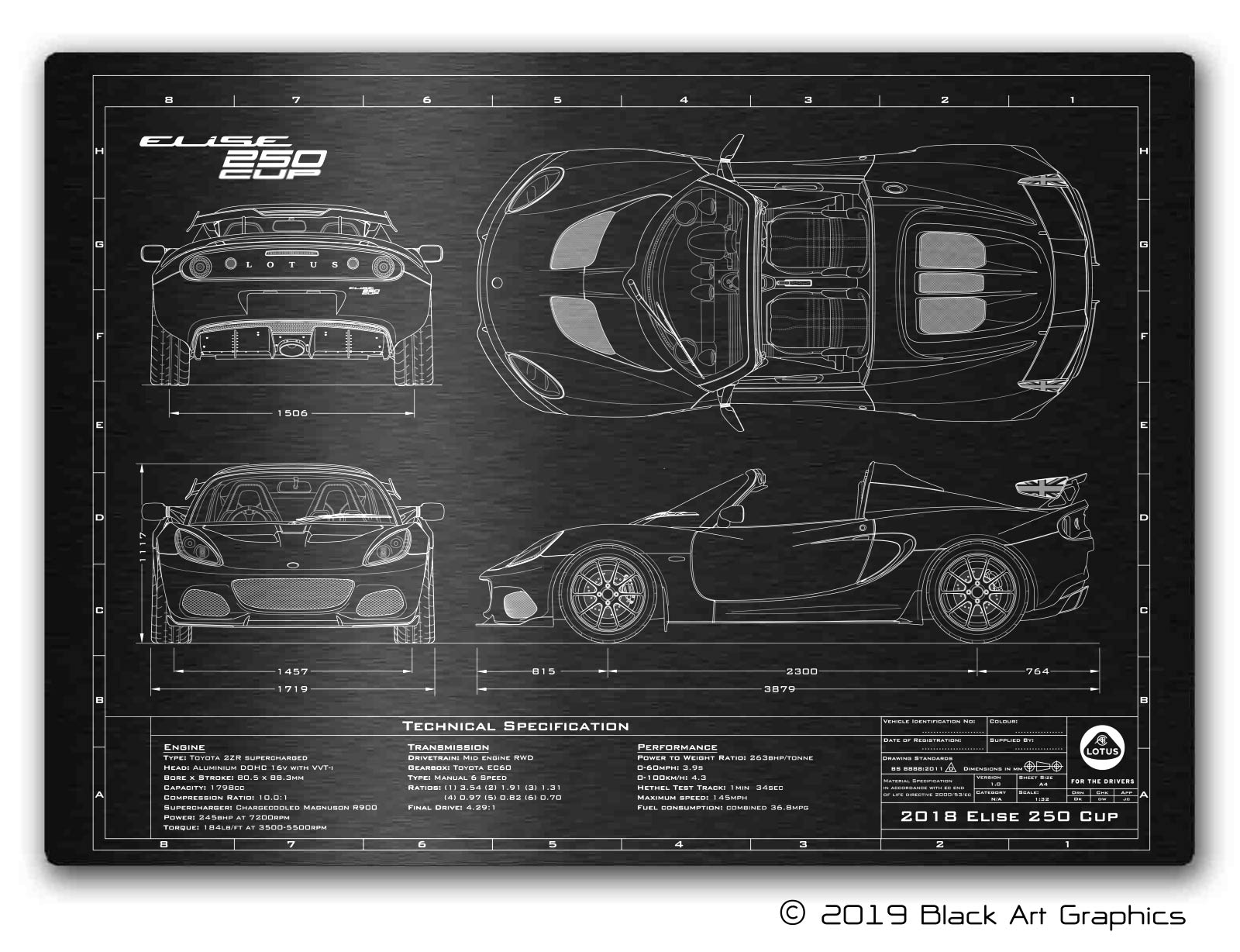 Lotus 2018-2020 Elise 250 Cup Engineered Art - Image 1