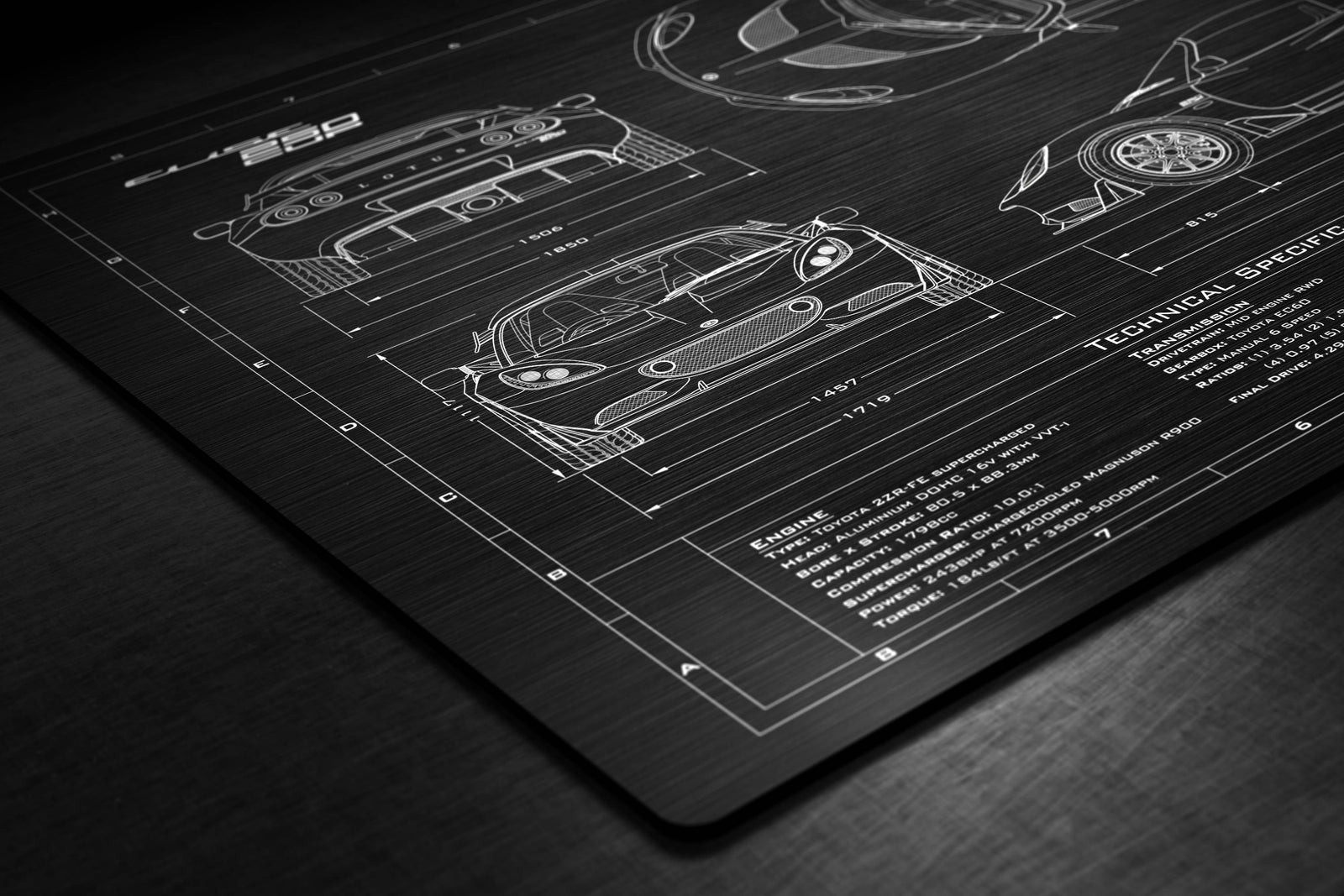 Laser engraved aluminium Engineered Art plaque