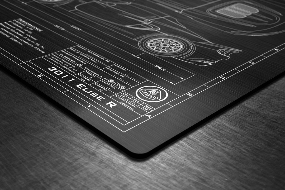 Customised Lotus 2010-2020 Elise Engineered Art plaque