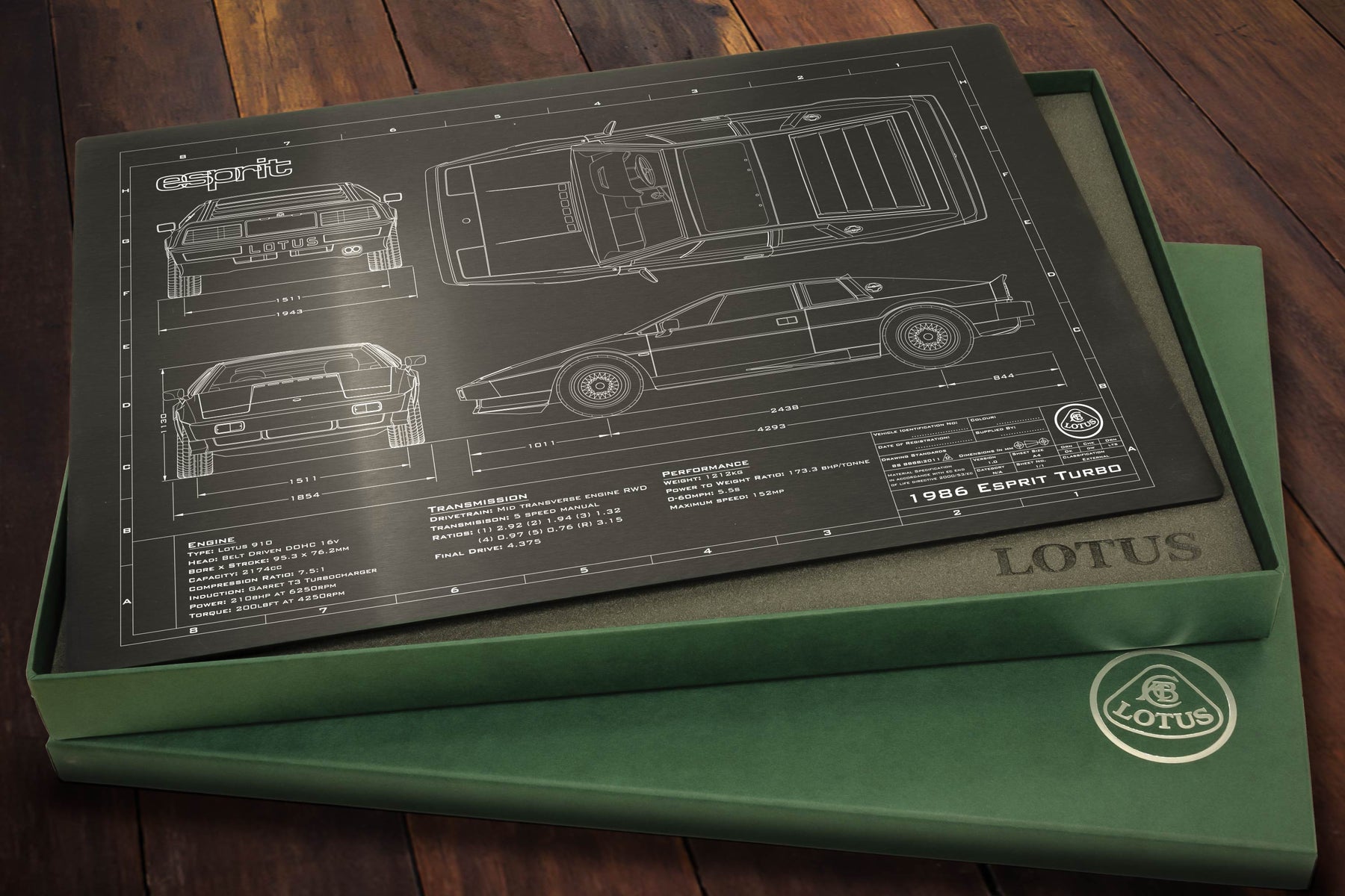 Lotus 1985-1987 Esprit Turbo Engineered Art - Image 2