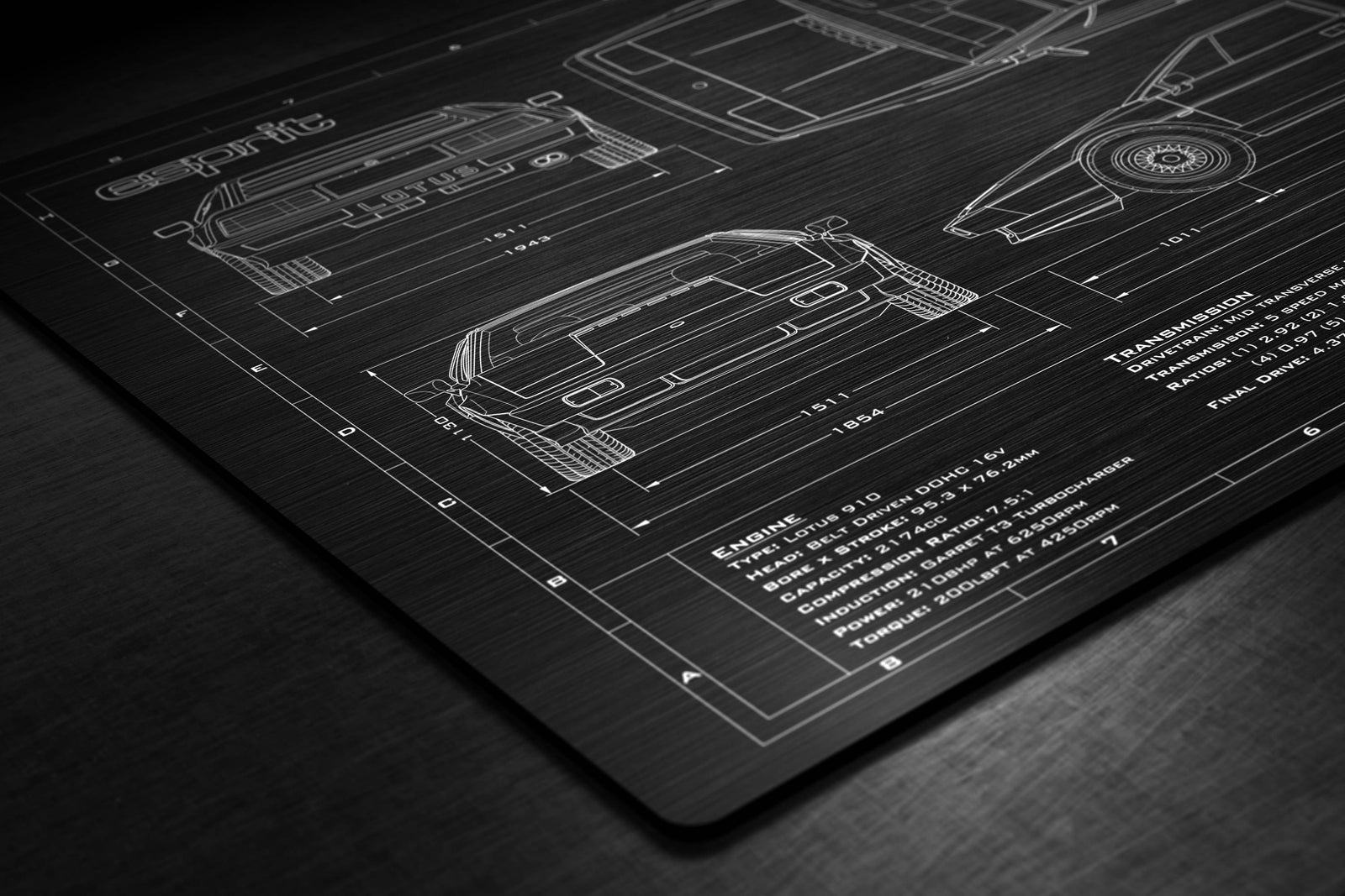 Laser engraved aluminium Engineered Art plaque