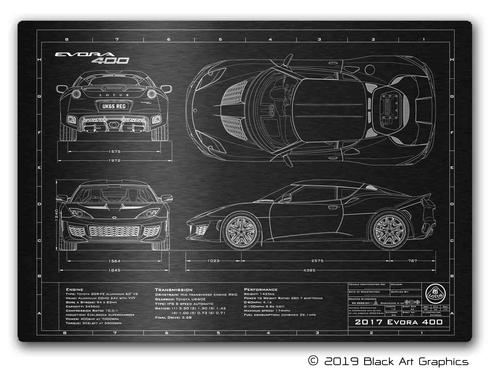 Lotus 2016-2017 Evora 400 Engineered Art - Image 1