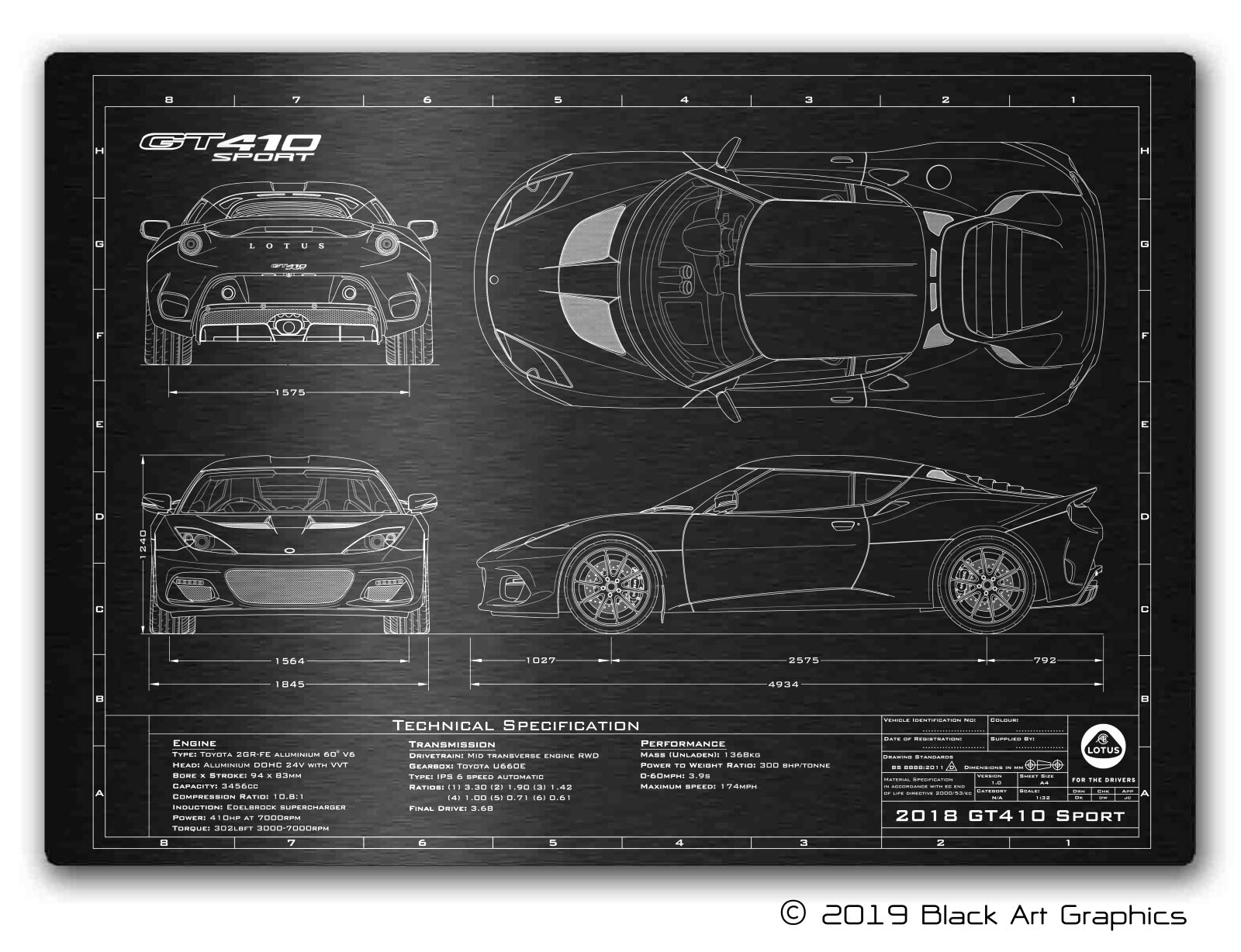 Lotus 2018-2020 Evora GT Engineered Art - Image 1