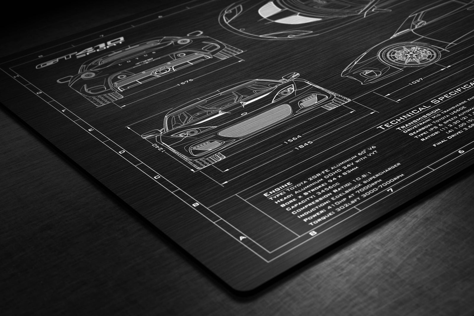 Laser engraved aluminium Engineered Art plaque