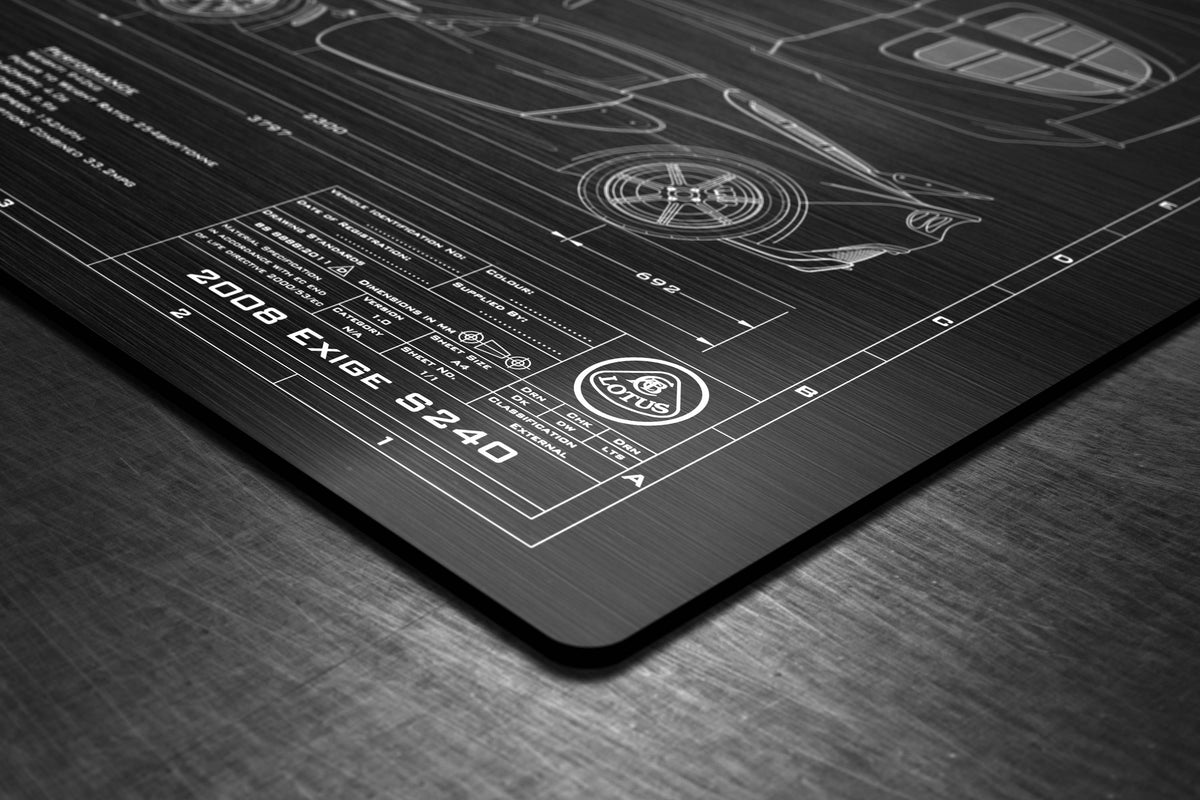 Customised Lotus 2004-2009 Exige Engineered Art plaque