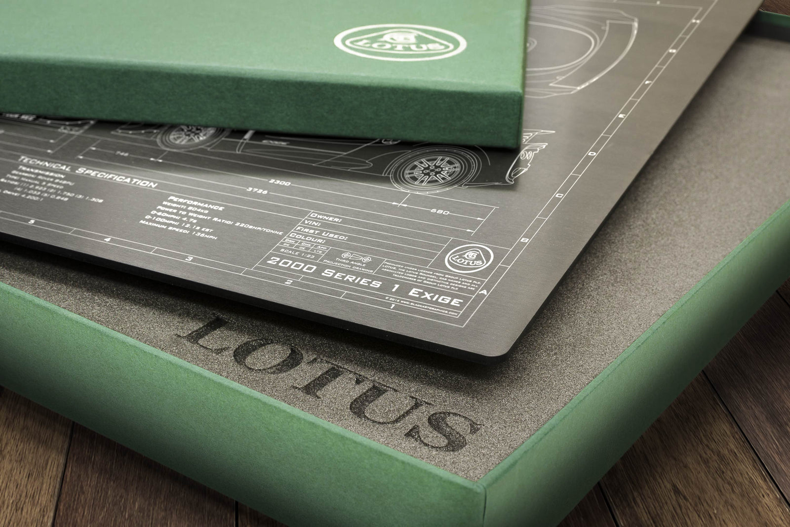 Lotus 2000-2002 Exige Engineered Art presentation box