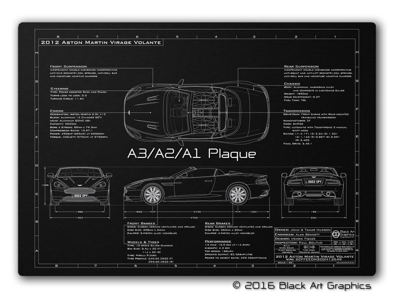 Vehicle Blueprint (New) - 2011-2012 Virage
